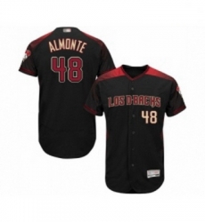 Mens Arizona Diamondbacks 48 Abraham Almonte Black Alternate Authentic Collection Flex Base Baseball Jersey Mens Arizona Diamondbacks 48 Abraham Almonte Black Alternate Authentic Collection Flex Base Baseball Jersey