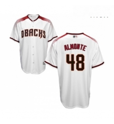 Mens Arizona Diamondbacks 48 Abraham Almonte Replica White Home Cool Base Baseball Jersey Mens Arizona Diamondbacks 48 Abraham Almonte Replica White Home Cool Base Baseball Jersey