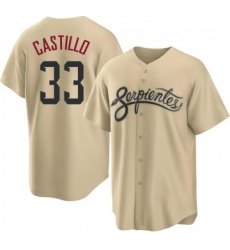 Mens Arizona Diamondbacks Neyfy Castillo Gold 2021 City Connect Cool Base Jersey Mens Arizona Diamondbacks Neyfy Castillo Gold 2021 City Connect Cool Base Jersey