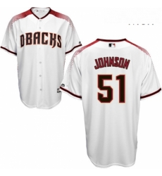 Mens Majestic Arizona Diamondbacks 51 Randy Johnson Replica White Home Cool Base MLB Jersey Mens Majestic Arizona Diamondbacks 51 Randy Johnson Replica White Home Cool Base MLB Jersey