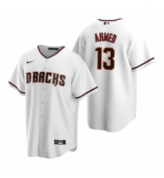 Mens Nike Arizona Diamondbacks 13 Nick Ahmed White Home Stitched Baseball Jersey Mens Nike Arizona Diamondbacks 13 Nick Ahmed White Home Stitched Baseball Jersey