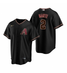 Mens Nike Arizona Diamondbacks 2 Starling Marte Black Alternate Stitched Baseball Jersey Mens Nike Arizona Diamondbacks 2 Starling Marte Black Alternate Stitched Baseball Jersey