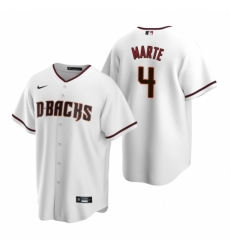 Mens Nike Arizona Diamondbacks 4 Ketel Marte White Home Stitched Baseball Jersey Mens Nike Arizona Diamondbacks 4 Ketel Marte White Home Stitched Baseball Jersey