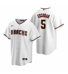 Mens Nike Arizona Diamondbacks 5 Eduardo Escobar White Home Stitched Baseball Jersey Mens Nike Arizona Diamondbacks 5 Eduardo Escobar White Home Stitched Baseball Jersey