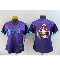 Women Arizona Diamondbacks Team Big Logo Purple 2025 City Connect Limited Stitched Baseball Jersey Women Arizona Diamondbacks Team Big Logo Purple 2025 City Connect Limited Stitched Baseball Jersey