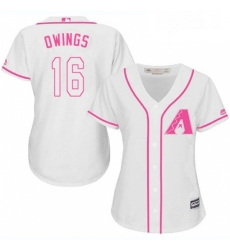 Womens Majestic Arizona Diamondbacks 16 Chris Owings Replica White Fashion MLB Jersey Womens Majestic Arizona Diamondbacks 16 Chris Owings Replica White Fashion MLB Jersey