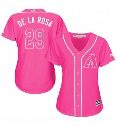 Womens Majestic Arizona Diamondbacks 29 Jorge De La Rosa Replica Pink Fashion MLB Jersey Womens Majestic Arizona Diamondbacks 29 Jorge De La Rosa Replica Pink Fashion MLB Jersey