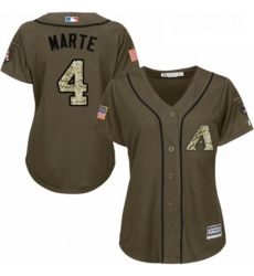 Womens Majestic Arizona Diamondbacks 4 Ketel Marte Authentic Green Salute to Service MLB Jersey Womens Majestic Arizona Diamondbacks 4 Ketel Marte Authentic Green Salute to Service MLB Jersey