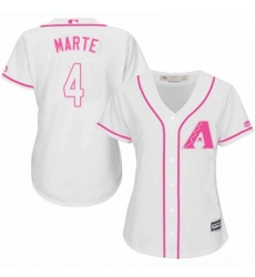 Womens Majestic Arizona Diamondbacks 4 Ketel Marte Replica White Fashion MLB Jersey Womens Majestic Arizona Diamondbacks 4 Ketel Marte Replica White Fashion MLB Jersey