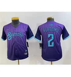 Youth Arizona Diamondbacks 2 Geraldo Perdomo Purple 2025 City Connect Limited Stitched Baseball Jersey