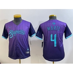 Youth Arizona Diamondbacks 4 Ketel Marte Purple 2025 City Connect Limited Stitched