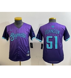 Youth Arizona Diamondbacks 51 Randy Johnson Purple 2025 City Connect Limited Stitched Baseball Jersey Youth Arizona Diamondbacks 51 Randy Johnson Purple 2025 City Connect Limited Stitched Baseball Jersey