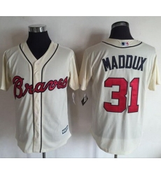 Braves #31 Greg Maddux Cream New Cool Base Stitched MLB Jersey Braves #31 Greg Maddux Cream New Cool Base Stitched MLB Jersey