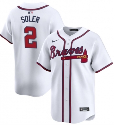 Men Atlanta Braves 2 Jorge Soler White 2024 Home Limited Stitched Baseball Jersey Men Atlanta Braves 2 Jorge Soler White 2024 Home Limited Stitched Baseball Jersey