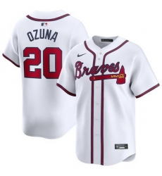 Men Atlanta Braves 20 Marcell Ozuna White 2024 Home Limited Stitched Baseball Jersey Men Atlanta Braves 20 Marcell Ozuna White 2024 Home Limited Stitched Baseball Jersey