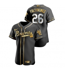 Men Atlanta Braves 26 Mike Foltynewicz Black Gold 2020 Nike Flexbase Jersey Men Atlanta Braves 26 Mike Foltynewicz Black Gold 2020 Nike Flexbase Jersey