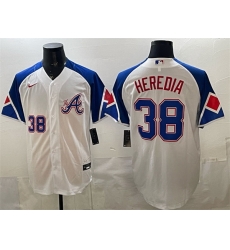 Men Atlanta Braves 38 Guillermo Heredia White 2023 City Connect Cool Base Stitched Baseball Jersey Men Atlanta Braves 38 Guillermo Heredia White 2023 City Connect Cool Base Stitched Baseball Jersey