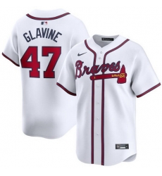 Men Atlanta Braves 47 Tom Glavine White 2024 Home Limited Stitched Baseball Jersey Men Atlanta Braves 47 Tom Glavine White 2024 Home Limited Stitched Baseball Jersey