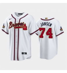 Men Atlanta Braves 74 Kenley Jansen 2022 White Gold World Series Champions Program Cool Base Stitched Baseball jersey Men Atlanta Braves 74 Kenley Jansen 2022 White Gold World Series Champions Program Cool Base Stitched Baseball jersey