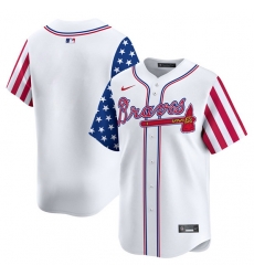 Men Atlanta Braves Blank White 2024 Independence Day Vapor Limited Stitched Baseball Jersey Men Atlanta Braves Blank White 2024 Independence Day Vapor Limited Stitched Baseball Jersey