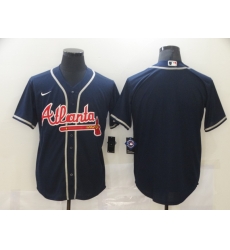 Men Atlanta Braves Nike Navy Blue Blank Jersey II Men Atlanta Braves Nike Navy Blue Blank Jersey II