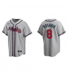 Men Nike Atlanta Braves 8 Eddie Rosario Gray Alternate Stitched Baseball Jersey Men Nike Atlanta Braves 8 Eddie Rosario Gray Alternate Stitched Baseball Jersey