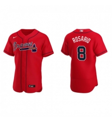 Men Nike Atlanta Braves 8 Eddie Rosario Red Alternate Stitched Baseball Jersey Men Nike Atlanta Braves 8 Eddie Rosario Red Alternate Stitched Baseball Jersey