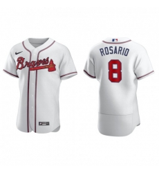 Men Nike Atlanta Braves 8 Eddie Rosario White Alternate Stitched Baseball Jersey Men Nike Atlanta Braves 8 Eddie Rosario White Alternate Stitched Baseball Jersey