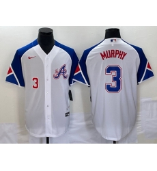 Men's Atlanta Braves #3 Dale Murphy Number White 2023 City Connect Cool Base Stitched Jersey Men's Atlanta Braves #3 Dale Murphy Number White 2023 City Connect Cool Base Stitched Jersey