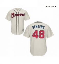Mens Atlanta Braves 48 Jonny Venters Replica Cream Alternate 2 Cool Base Baseball Jersey Mens Atlanta Braves 48 Jonny Venters Replica Cream Alternate 2 Cool Base Baseball Jersey