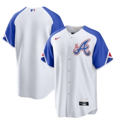 Men's Atlanta Braves Blank White 2023 City Connect Cool Base Stitched Baseball Jersey Men's Atlanta Braves Blank White 2023 City Connect Cool Base Stitched Baseball Jersey