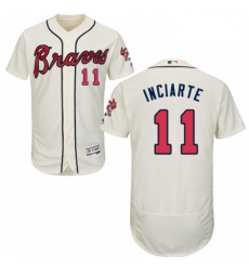Mens Majestic Atlanta Braves 11 Ender Inciarte Cream Flexbase Authentic Collection MLB Jersey Mens Majestic Atlanta Braves 11 Ender Inciarte Cream Flexbase Authentic Collection MLB Jersey