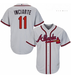 Mens Majestic Atlanta Braves 11 Ender Inciarte Replica Grey Road Cool Base MLB Jersey Mens Majestic Atlanta Braves 11 Ender Inciarte Replica Grey Road Cool Base MLB Jersey