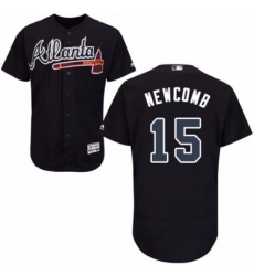 Mens Majestic Atlanta Braves 15 Sean Newcomb Navy Blue Alternate Flex Base Authentic Collection MLB Jersey Mens Majestic Atlanta Braves 15 Sean Newcomb Navy Blue Alternate Flex Base Authentic Collection MLB Jersey