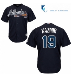 Mens Majestic Atlanta Braves 19 Scott Kazmir Replica Blue Alternate Road Cool Base MLB Jersey Mens Majestic Atlanta Braves 19 Scott Kazmir Replica Blue Alternate Road Cool Base MLB Jersey