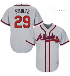 Mens Majestic Atlanta Braves 29 John Smoltz Replica Grey Road Cool Base MLB Jersey Mens Majestic Atlanta Braves 29 John Smoltz Replica Grey Road Cool Base MLB Jersey