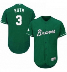 Mens Majestic Atlanta Braves 3 Babe Ruth Green Celtic Flexbase Authentic Collection MLB Jersey Mens Majestic Atlanta Braves 3 Babe Ruth Green Celtic Flexbase Authentic Collection MLB Jersey
