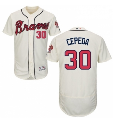 Mens Majestic Atlanta Braves 30 Orlando Cepeda Cream Alternate Flex Base Authentic Collection MLB Jersey Mens Majestic Atlanta Braves 30 Orlando Cepeda Cream Alternate Flex Base Authentic Collection MLB Jersey