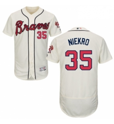 Mens Majestic Atlanta Braves 35 Phil Niekro Cream Alternate Flex Base Authentic Collection MLB Jersey Mens Majestic Atlanta Braves 35 Phil Niekro Cream Alternate Flex Base Authentic Collection MLB Jersey