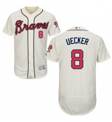 Mens Majestic Atlanta Braves 8 Bob Uecker Cream Alternate Flex Base Authentic Collection MLB Jersey Mens Majestic Atlanta Braves 8 Bob Uecker Cream Alternate Flex Base Authentic Collection MLB Jersey