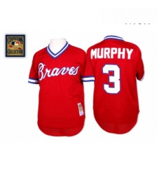 Mens Mitchell and Ness 1980 Atlanta Braves 3 Dale Murphy Authentic Red Throwback MLB Jersey Mens Mitchell and Ness 1980 Atlanta Braves 3 Dale Murphy Authentic Red Throwback MLB Jersey