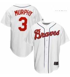 Mens Mitchell and Ness Atlanta Braves 3 Dale Murphy Authentic White Throwback MLB Jersey Mens Mitchell and Ness Atlanta Braves 3 Dale Murphy Authentic White Throwback MLB Jersey