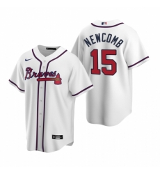 Mens Nike Atlanta Braves 15 Sean Newcomb White Home Stitched Baseball Jersey Mens Nike Atlanta Braves 15 Sean Newcomb White Home Stitched Baseball Jersey
