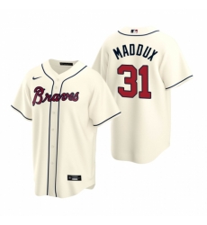 Mens Nike Atlanta Braves 31 Greg Maddux Cream Alternate Stitched Baseball Jerse Mens Nike Atlanta Braves 31 Greg Maddux Cream Alternate Stitched Baseball Jerse