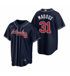 Mens Nike Atlanta Braves 31 Greg Maddux Navy Alternate Stitched Baseball Jerse Mens Nike Atlanta Braves 31 Greg Maddux Navy Alternate Stitched Baseball Jerse