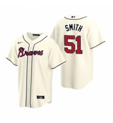 Mens Nike Atlanta Braves 51 Will Smith Cream Alternate Stitched Baseball Jersey Mens Nike Atlanta Braves 51 Will Smith Cream Alternate Stitched Baseball Jersey