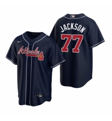 Mens Nike Atlanta Braves 77 Luke Jackson Navy Alternate Stitched Baseball Jersey Mens Nike Atlanta Braves 77 Luke Jackson Navy Alternate Stitched Baseball Jersey