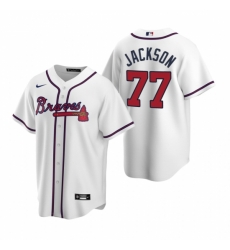 Mens Nike Atlanta Braves 77 Luke Jackson White Home Stitched Baseball Jersey Mens Nike Atlanta Braves 77 Luke Jackson White Home Stitched Baseball Jersey