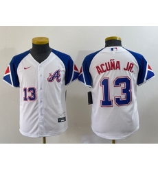 Women Atlanta Braves 13 Ronald Acu F1a Jr White 2023 City Connect With Patch Stitched Baseball Jersey Women Atlanta Braves 13 Ronald Acu F1a Jr White 2023 City Connect With Patch Stitched Baseball Jersey