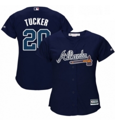 Womens Majestic Atlanta Braves 20 Preston Tucker Replica Blue Alternate Road Cool Base MLB Jersey Womens Majestic Atlanta Braves 20 Preston Tucker Replica Blue Alternate Road Cool Base MLB Jersey